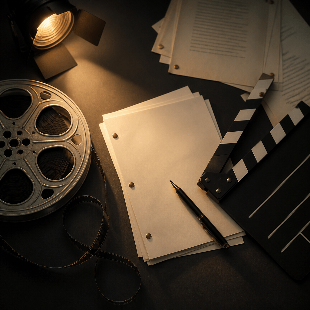 Symbolbild für Filme und Serien von Eric Dane: Filmrolle und Drehbuch im dramatischen Studiolicht