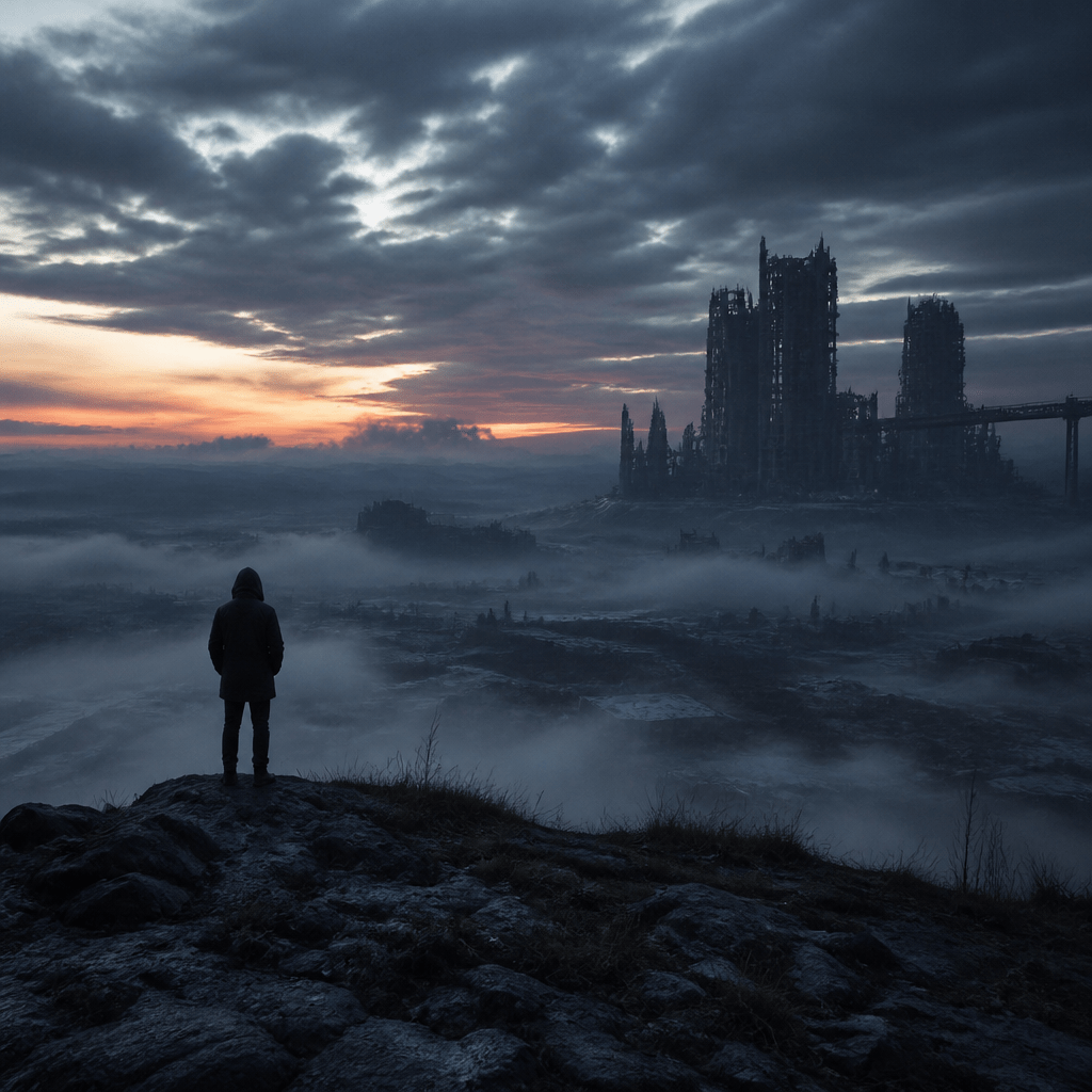 The Darkest Minds 2 – dystopische Filmwelt mit einsamer Silhouette in nebliger Landschaft, düstere Stimmung